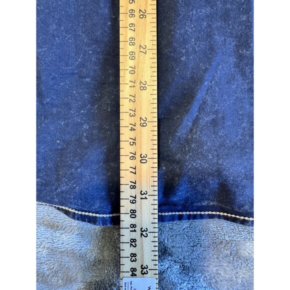 TRANQUILITY AND MAYHEM Men's Large Shirt Blue Pockets Rebels Graphic - Picture 12 of 12